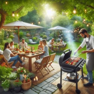Barbecue da giardino professionale a gas
